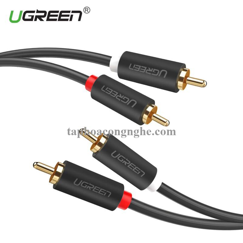 Ugreen 10519 3M màu Đen Cáp âm thanh Bông sen 2 ra 2 dương AV104 30010519